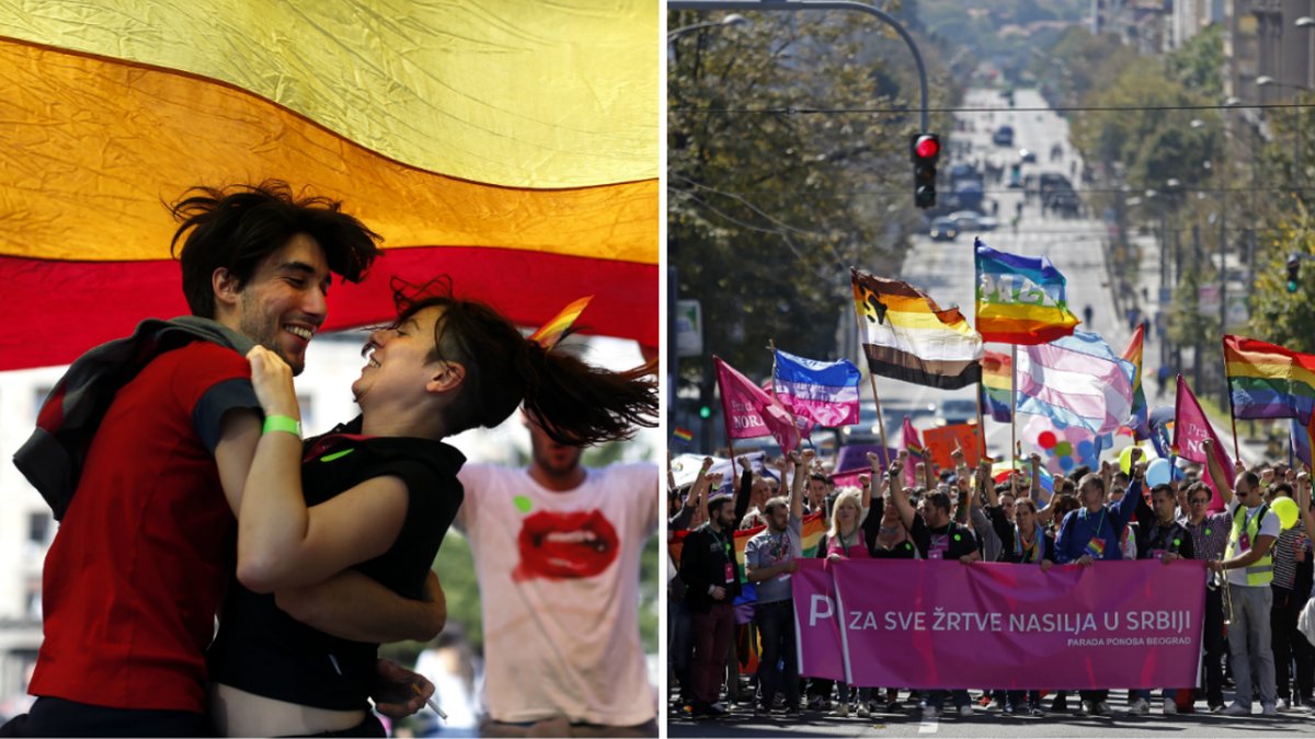 Prideparaden i Serbien.